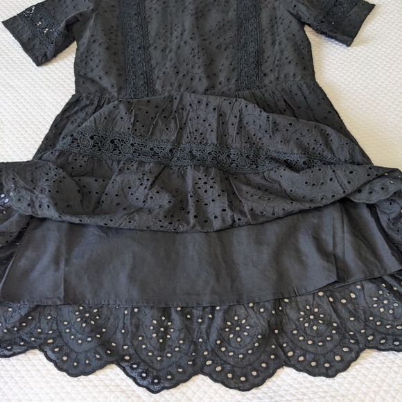 Sunday Mi Amore Eyelet Lace Boho Cotton crochet Dress - Picture 8 of 11